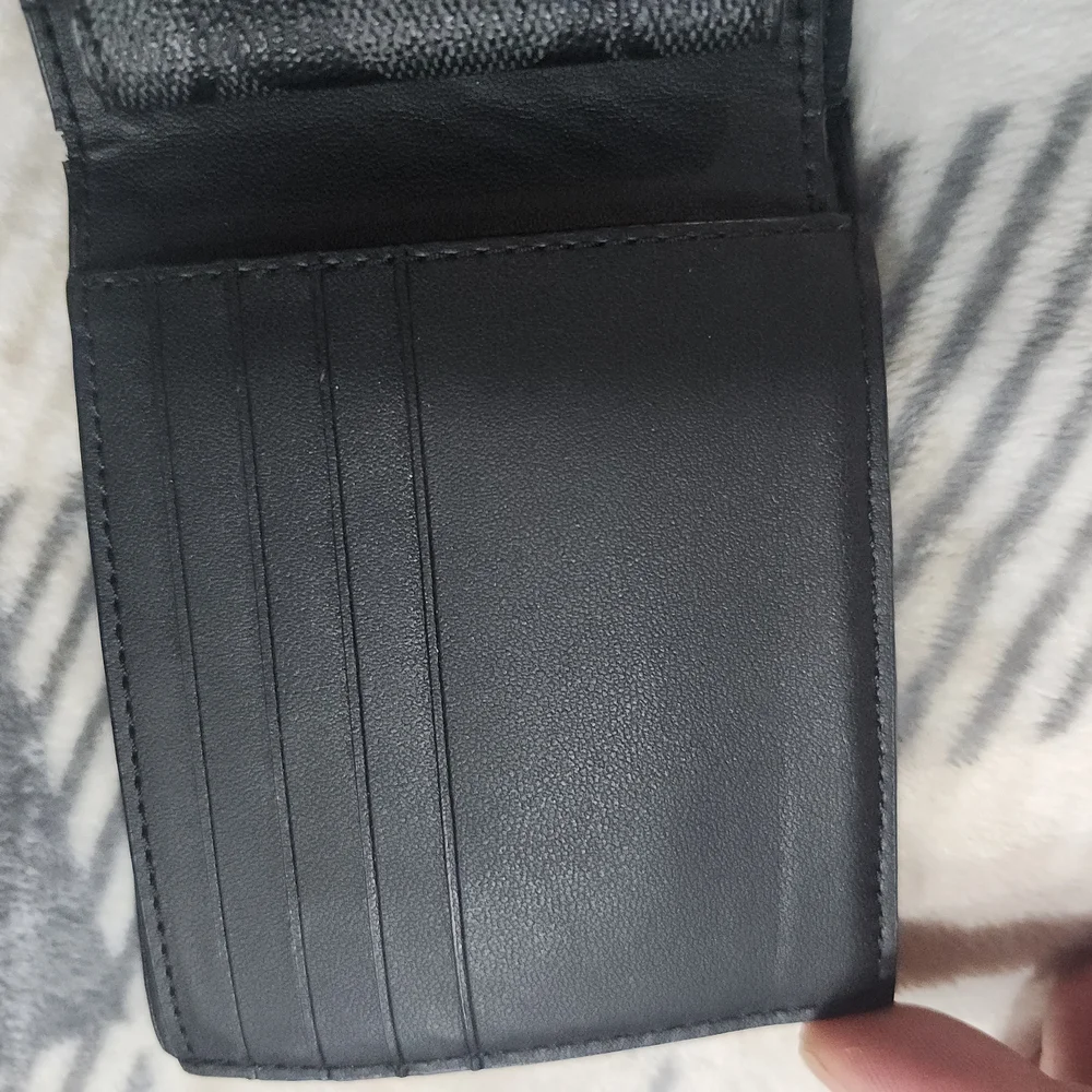 Coach Black Signature Key and Card Holder
